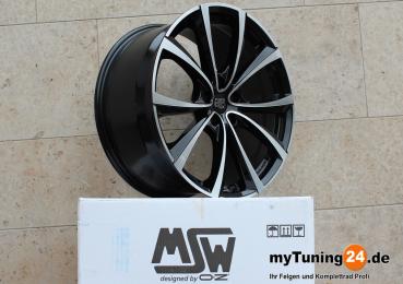 20" Sommerkomplettrad MSW27T Schwarz frontpoliert - Tesla Model Y