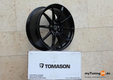 19" Winterkomplettrad Tomason TN27 Schwarz glänzend - Leon, Octavia, Golf, A3, etc.
