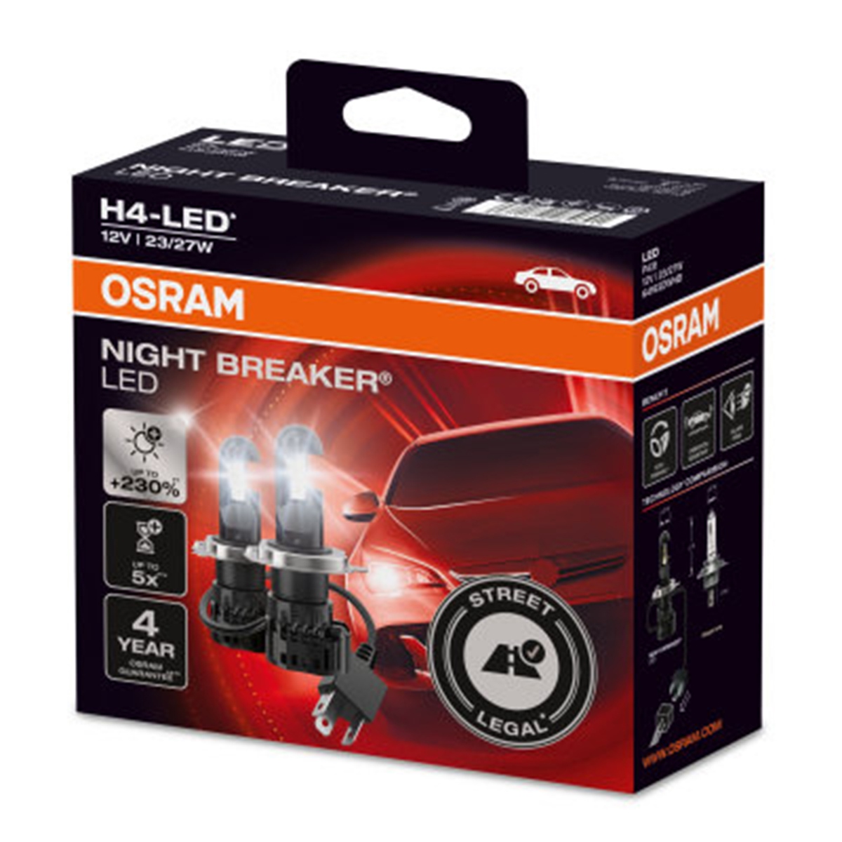 OSRAM 2x Glühlampe (SET) H7 NIGHT BREAKER LED + LEDriving ADAPTER