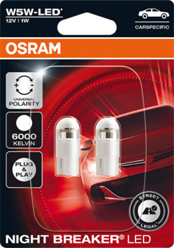 OSRAM Kfz-LED-Nachrüstlampe NIGHT BREAKER® LED W5W, für Stand