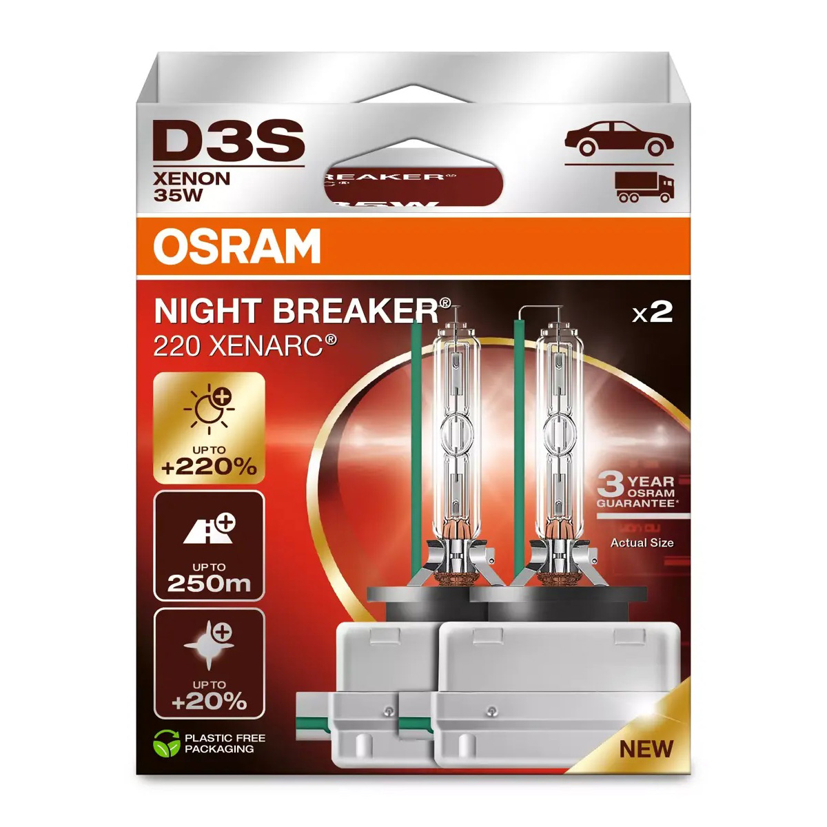myTuning24 Onlinehandel Osram Night Breaker 220 Xenarc D3S Sockel