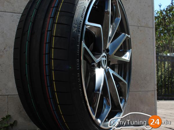 19" Sommerkomplettrad Tomason TN22 Hyperblack polish - VW Golf, Skoda Octavia, etc.